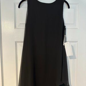 Layered Flowy Black Cocktail Dress